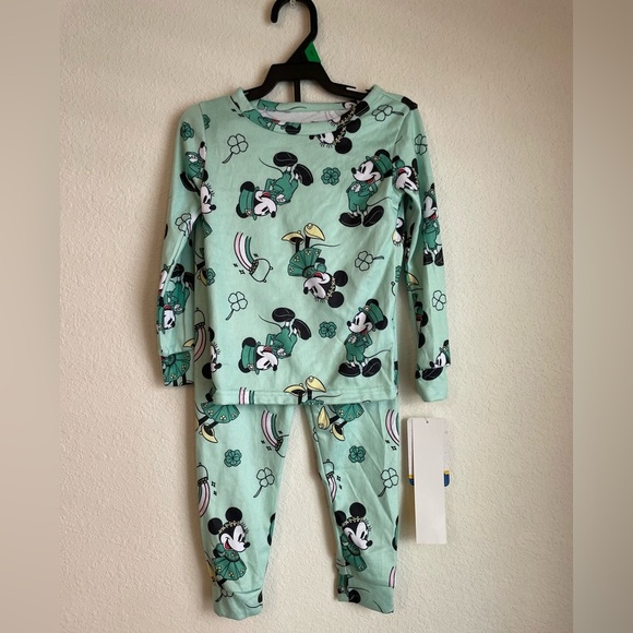 Disney Kids Pajamas - Green Mickey Mouse Set size 5T-NWT - Picture 4 of 4